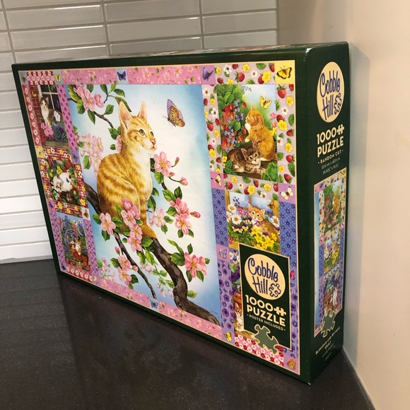 Cobble Hill Blossoms and Kittens 1000 piece puzzle - Picture 2 of 9